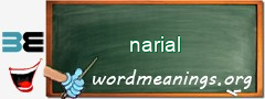 WordMeaning blackboard for narial